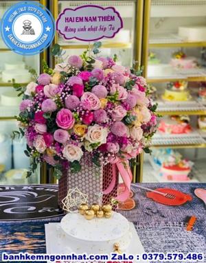 Combo Bánh Kem Và Hoa Tươi 62